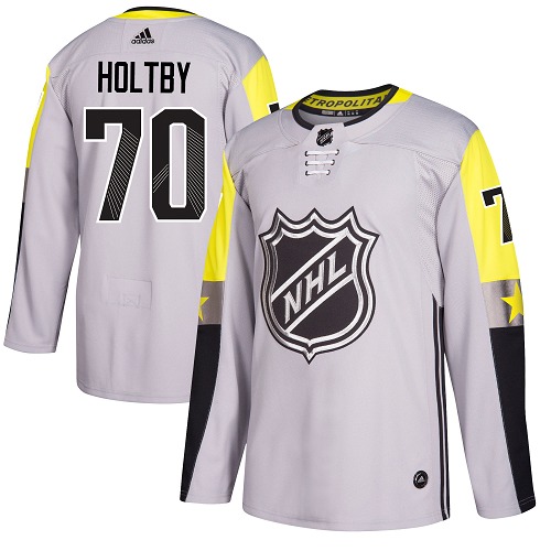 Washington Capitals Trikot #70 Braden Holtby Authentic Grau 2018 All-Star Metro Division